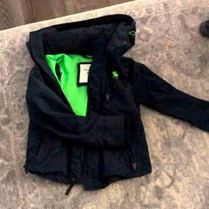 Abercrombie black light weight coat. GUC. Fits medium.